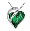 Fashion Heart Shape Alloy Plating Artificial Gemstones Necklace