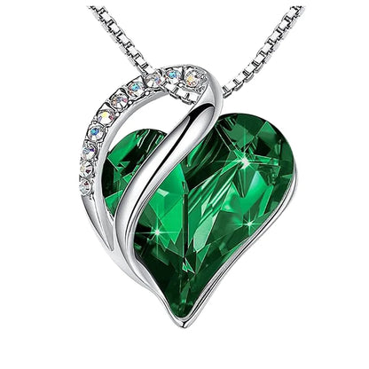 Fashion Heart Shape Alloy Plating Artificial Gemstones Necklace