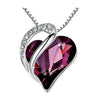 Fashion Heart Shape Alloy Plating Artificial Gemstones Necklace