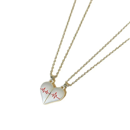 Fashion Heart Shape Alloy Plating Unisex Pendant Necklace 1 Piece