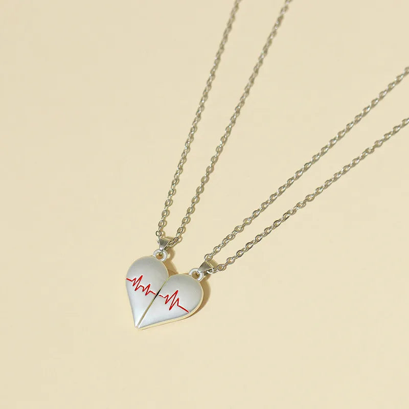 Fashion Heart Shape Alloy Plating Unisex Pendant Necklace 1 Piece