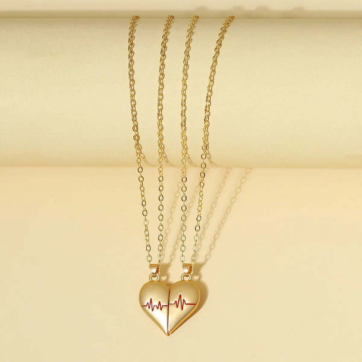 Fashion Heart Shape Alloy Plating Unisex Pendant Necklace 1 Piece