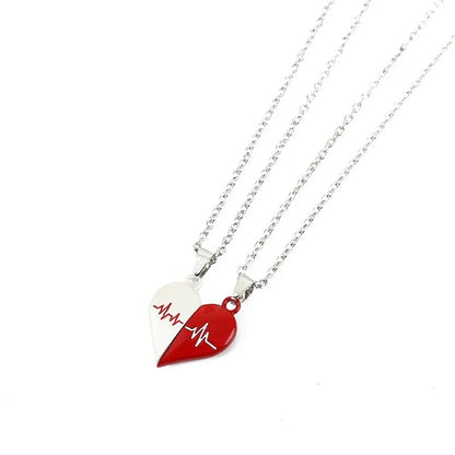 Fashion Heart Shape Alloy Plating Unisex Pendant Necklace 1 Piece