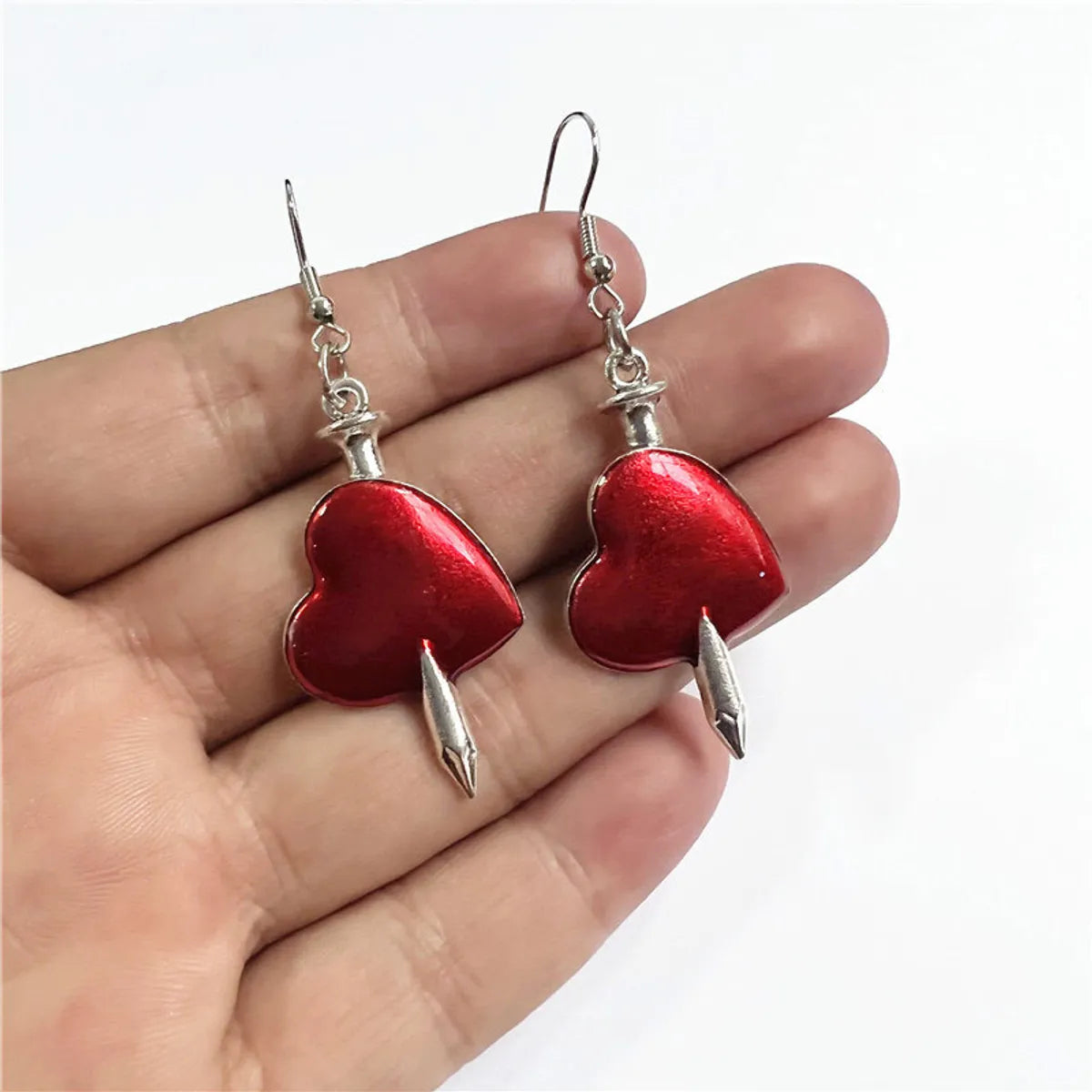 Fashion Heart Shape Alloy Plating Women's Drop Earrings 1 Pair