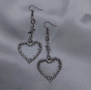 Fashion Heart Shape Alloy Plating Women'S Drop Earrings 1 Pair