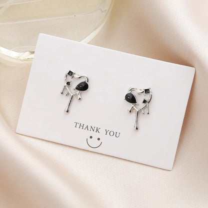 Fashion Heart Shape Alloy Plating Women's Ear Studs 1 Pair