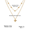 Fashion Heart Shape Alloy Plating Women's Layered Necklaces