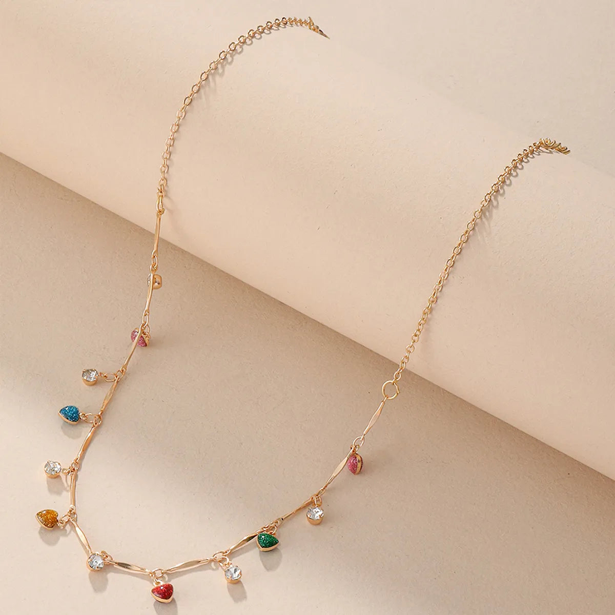 Fashion Heart Shape Alloy Rhinestones Women's Choker