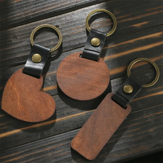 Fashion Heart Shape Alloy Wood Plating Keychain 1 Piece