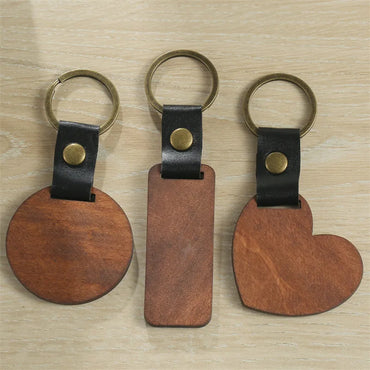 Fashion Heart Shape Alloy Wood Plating Keychain 1 Piece