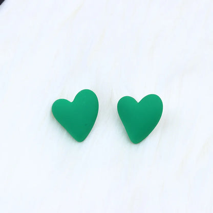 Fashion Heart Shape Arylic Spray Paint Women'S Earrings 1 Pair