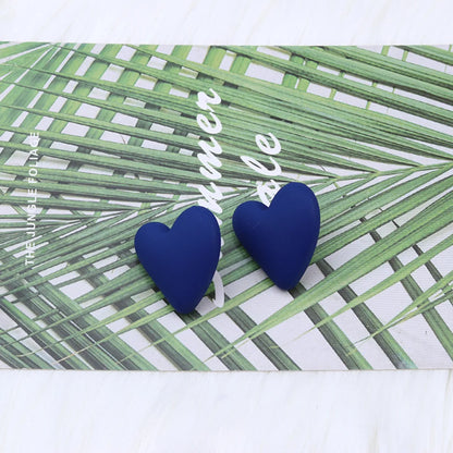 Fashion Heart Shape Arylic Spray Paint Women'S Earrings 1 Pair