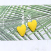 Fashion Heart Shape Arylic Spray Paint Women'S Earrings 1 Pair