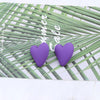 Fashion Heart Shape Arylic Spray Paint Women'S Earrings 1 Pair