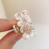 Fashion Heart Shape Bow Knot Alloy Plating Artificial Pearls Rhinestones Hair Claws 1 Piece