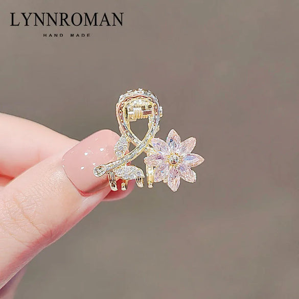 Fashion Heart Shape Bow Knot Alloy Plating Artificial Pearls Rhinestones Hair Claws 1 Piece