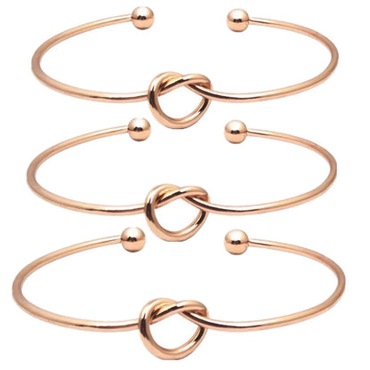 Fashion Heart Shape Bow Knot Metal Women's Bangle 1 Piece