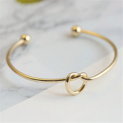 Fashion Heart Shape Bow Knot Metal Women's Bangle 1 Piece