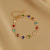 Fashion Heart Shape Butterfly Alloy Inlay Artificial Pearls Rhinestones Women'S Bracelets 1 Piece