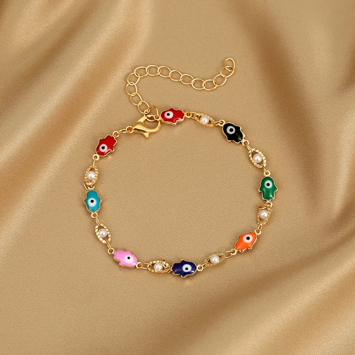 Fashion Heart Shape Butterfly Alloy Inlay Artificial Pearls Rhinestones Women'S Bracelets 1 Piece