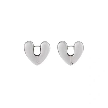 1 Pair Fashion Heart Shape Plating Copper Earrings