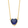 Fashion Heart Shape Copper Gold Plated Zircon Pendant Necklace 1 Piece