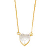 Fashion Heart Shape Copper Gold Plated Zircon Pendant Necklace 1 Piece