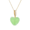 Fashion Heart Shape Copper Inlay Zircon Pendant Necklace 1 Piece