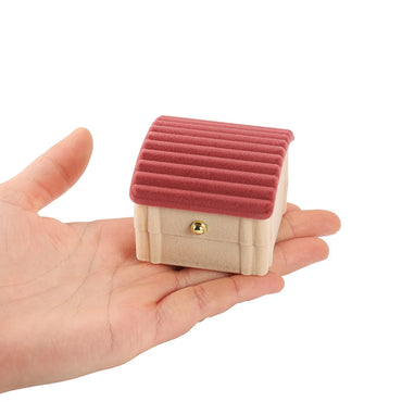 Fashion Heart Shape Flocking Jewelry Boxes