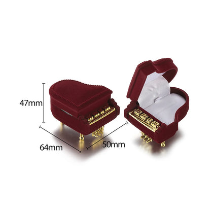 Fashion Heart Shape Flocking Jewelry Boxes