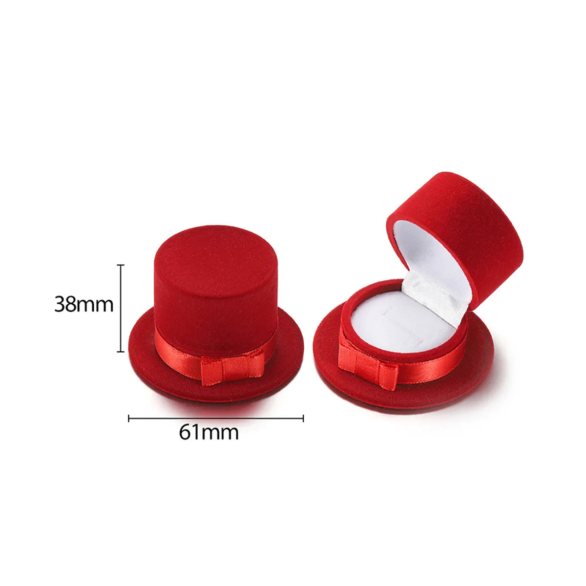 Fashion Heart Shape Flocking Jewelry Boxes