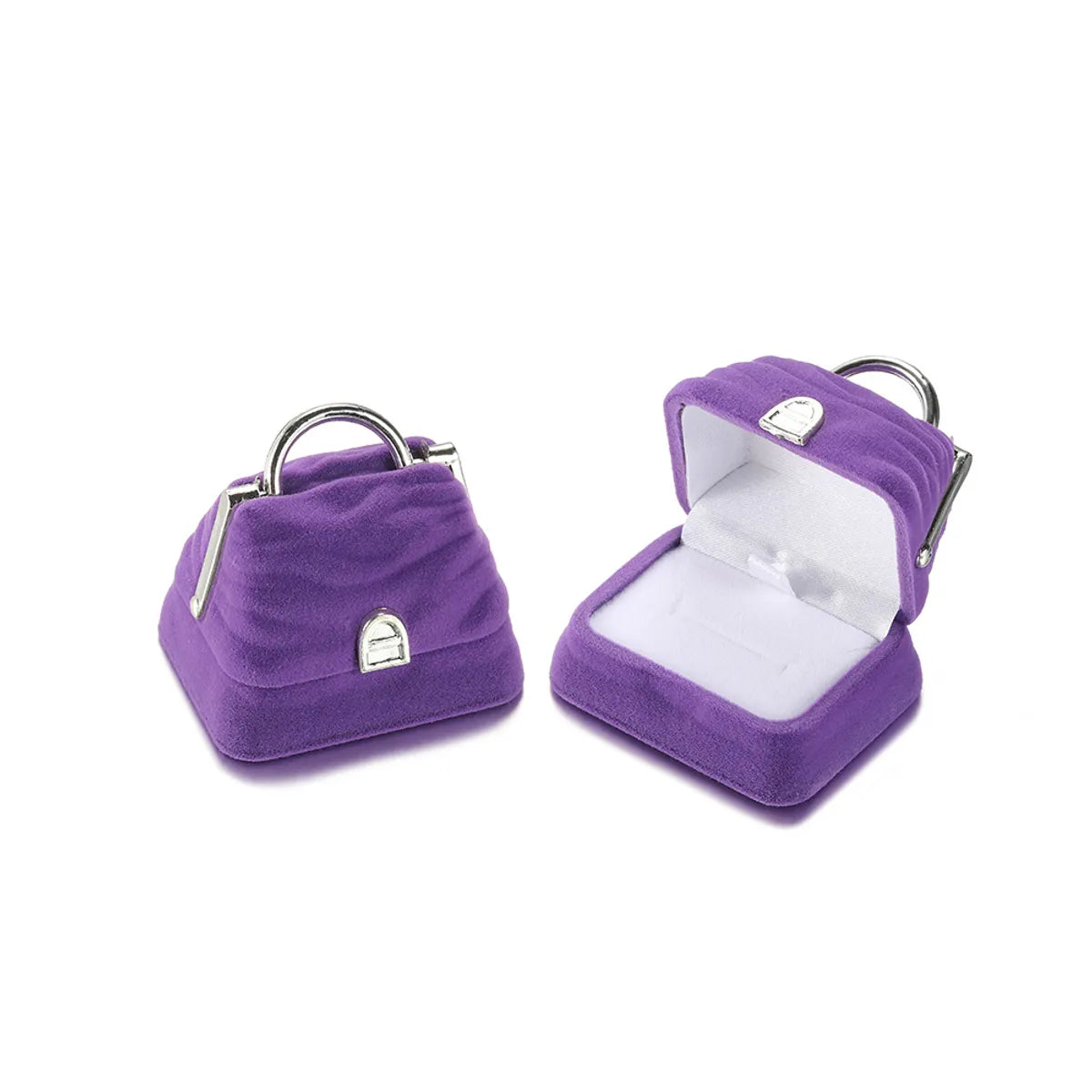 Fashion Heart Shape Flocking Jewelry Boxes