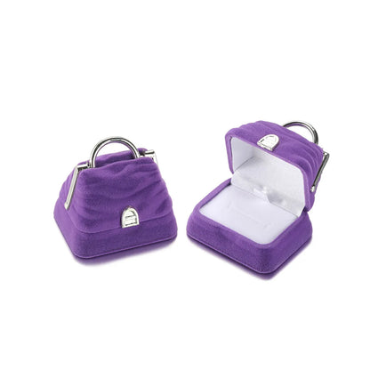 Fashion Heart Shape Flocking Jewelry Boxes