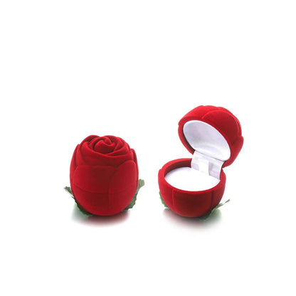 Fashion Heart Shape Flocking Jewelry Boxes