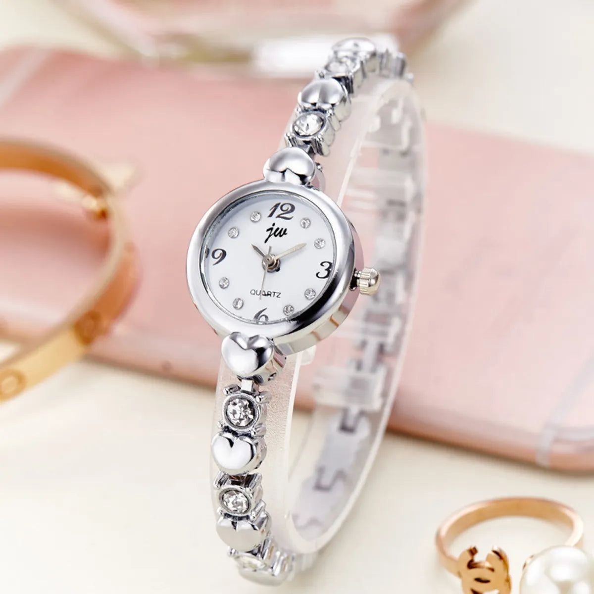 Fashion Heart Shape Jewelry Buckle Quartz Women'S Watches