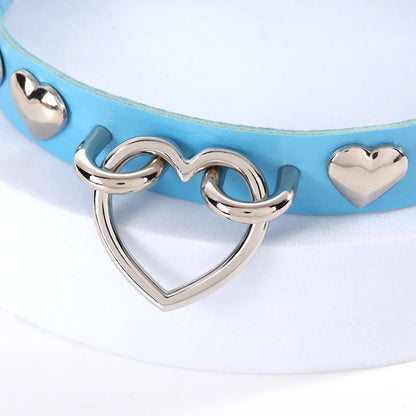 Fashion Heart Shape Metal Choker