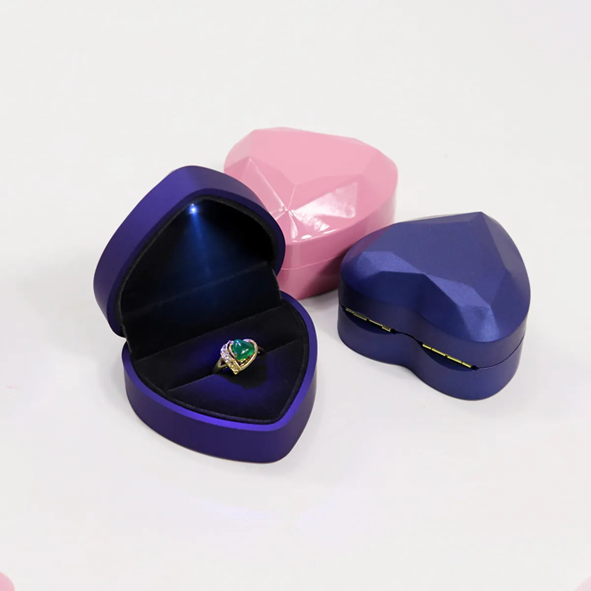 Fashion Heart Shape Plastic Jewelry Boxes 1 Piece