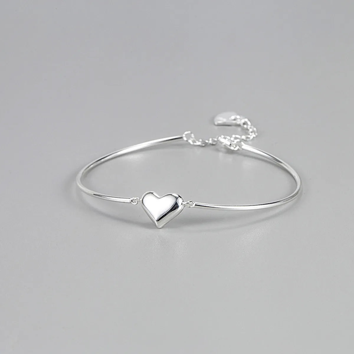 Fashion Heart Shape Silver Plating Bracelets 1 Piece