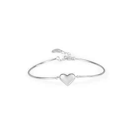 Fashion Heart Shape Silver Plating Bracelets 1 Piece