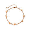 Fashion Heart-shape Simple Single Layer Stainless Steel Anklet Wholesale