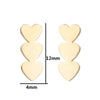 Fashion Heart Shape Stainless Steel Ear Studs 1 Pair