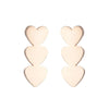 Fashion Heart Shape Stainless Steel Ear Studs 1 Pair