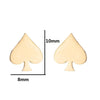 Fashion Heart Shape Stainless Steel Ear Studs 1 Pair