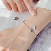 Fashion Heart Shape Stainless Steel Inlay Alloy Rhinestones Bracelets 1 Piece