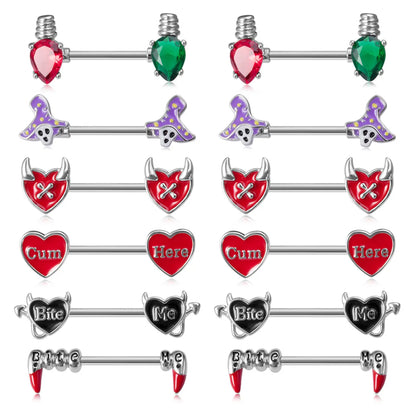 Fashion Heart Shape Stainless Steel Plating Adhesive Nail 1 Piece