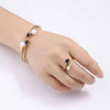 Fashion Heart Shape Stainless Steel Plating Artificial Pearls Bangle