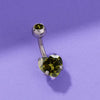 1 Piece Belly Rings Fashion Heart Shape 304 Stainless Steel Plating Zircon