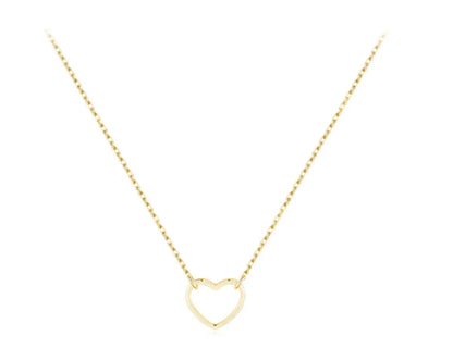 Fashion Heart Shape Sterling Silver Polishing Pendant Necklace