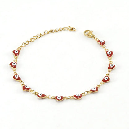 Fashion Heart Shape Titanium Steel Bracelets Enamel Stainless Steel Bracelets