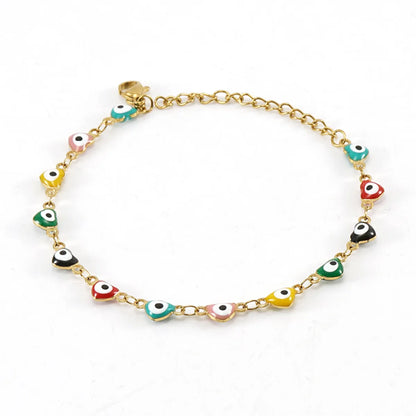 Fashion Heart Shape Titanium Steel Bracelets Enamel Stainless Steel Bracelets